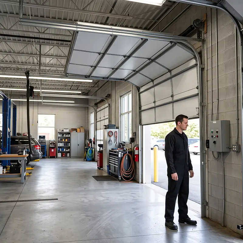 Commercial garage door security and access control evaluation in League City Texas