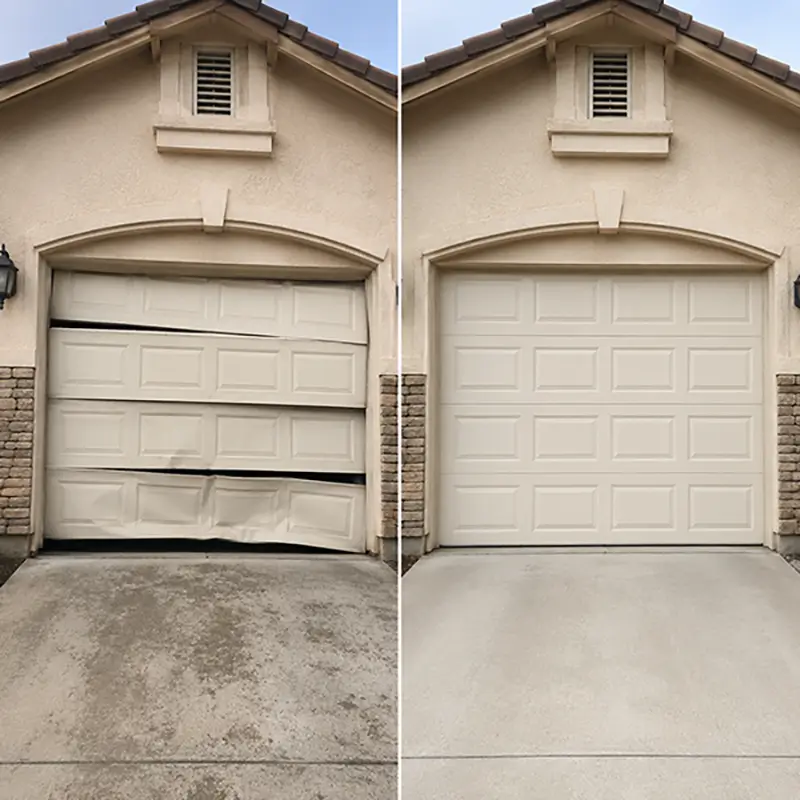 Garage door repair technician providing professional service in League City Texas
