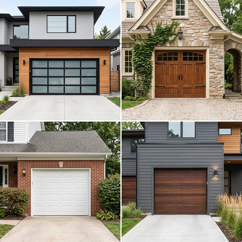 Residential garage door technician evaluating attached and detached garage configurations in League City